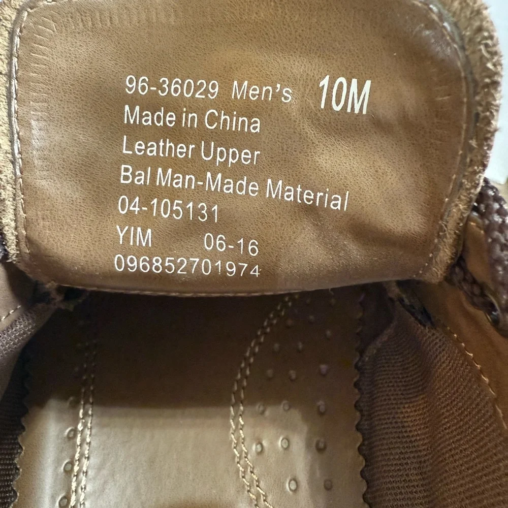 Chaps Shoes Mens‎ sz10M Brown Leather Business Minimalist Old Money Oxford Dress